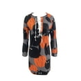 thumbnail image 3 of FOCUSNORM Robe Imprimée Halloween pour Femmes Juniors, Mode une-Pièce à Col Rond et Manches Longues, 3 of 6