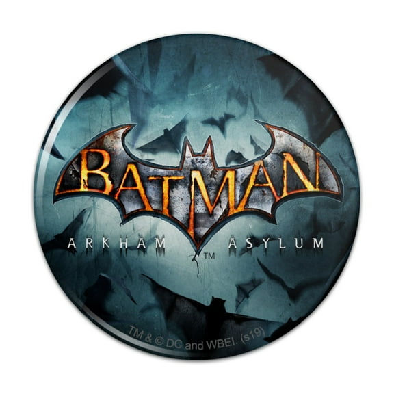 Batman Arkham Asylum Video Game Logo Kitchen Refrigerator Locker Button Magnet