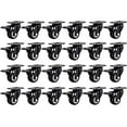 thumbnail image 2 of Online Best Service Lot de 24 Roues Pivotantes 2 Pouces Base en Caoutchouc avec Plaque Supérieure et Roulement Robuste avec Frein Total Lock (24 Pack avec Frein), 2 of 4