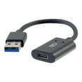 thumbnail image 2 of C2G Adaptateur USB-C vers USB - Adaptateur USB SuperSpeed - 5Gbps - F/M - Adaptateur USB - USB-C (F) à 24 Broches Réversible vers USB Type A (m) - USB 3.0 - 6 Po - Moulé - Noir, 2 of 2