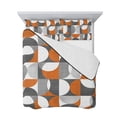 thumbnail image 7 of Orange Grey, King Size Down Alternative Comforter, Lightweight Comforter Quilt Bedding Set with Pillow Shams Abstract Modern Geometric Watercolor All Seasons Bed Comforter Duvet Insert 96"x106", 7 of 7