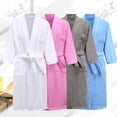 thumbnail image 3 of Minnieouse de noche Traje de casa Cinturón Albornoz Verano Con capucha Suavidad atractiva Ropa de dormir sexy Tallas grandes Manga larga Lavable Pijama Blanco METRO (50-168 CM) Minnieouse AP019235-10, 3 of 6