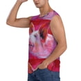 thumbnail image 3 of Lsque Pink Pig Print Men's Cotton Blend Sleeveless Muscle Shirts (S-3XL)- Moisture Wicking, Odor Protection, UPF 30+,3X-Large, 3 of 8