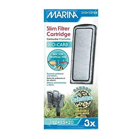 Slim Filter Cartridge Bio Carb with Ceramitex, BEST FOR TROPICAL FISH> Slim Filter for Tropical Fish with Carbon Ceramitek By (Best Aquarium Filter For Goldfish)