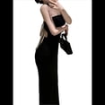 thumbnail image 2 of Vestido de Mujer Sin Tirantes y Espalda Descubierta, Ajustado, con Abertura en la Cadera, , Informal, Elegante, para Fiesta Negro M, 2 of 10