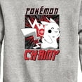 thumbnail image 3 of Pokémon - Champ Pikachu Shy - Youth Crewneck Fleece Sweatshirt, 3 of 5