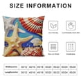 thumbnail image 6 of Awypu 2 Pcs Beach Ocean Pillow Covers Summer Lighthouse Marine Animals Shell Starfish Plants Beach Cute  Cushion Pillow Case Cover Home Decorative Sofa Couch Pillowcase, 6 of 6