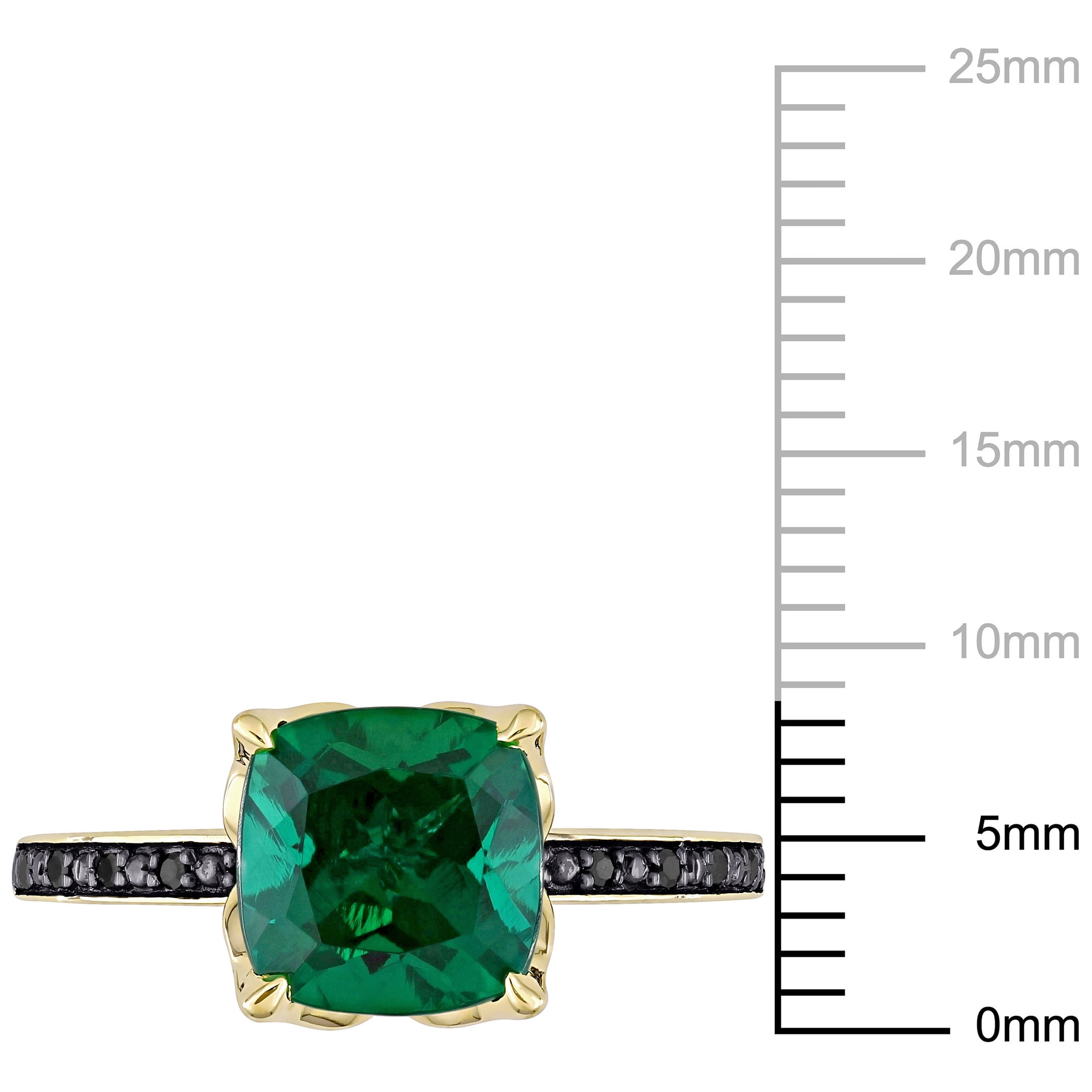 Everly Women's Created Emerald 10k Yellow Gold Ring
