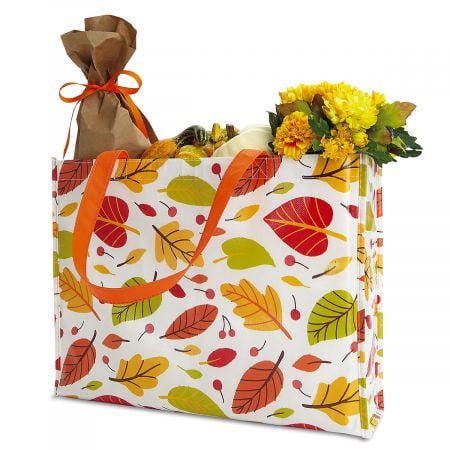 Fall Sale Shopping Bags Fall Leaves Shopping Bag Set Of 2 Reuseable