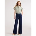 thumbnail image 2 of Free Assembly Women's and Women's Plus Ruffle Trim Neck Top with Short Sleeves, Sizes XS-4X, 2 of 5