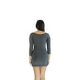 thumbnail image 3 of Vivian's Fashions Dress - Knit, Short Dress (Charcoal, X-Large), 3 of 3