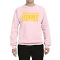 thumbnail image 2 of Wild Bobby,The Best Hubby in The Galaxy, Father's Day, Unisex Crewneck Graphic Sweatshirt, Light Pink, 2XL, 2 of 3