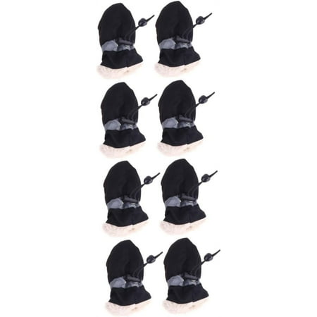 8 Pcs Puppy Booties Puppy Boots Anti- Slip Dog Shoes Sneakers Black Socks Floor Protectors Boots Puppy Shoes Paw Dog Paw Breathable Boots Shoes Black