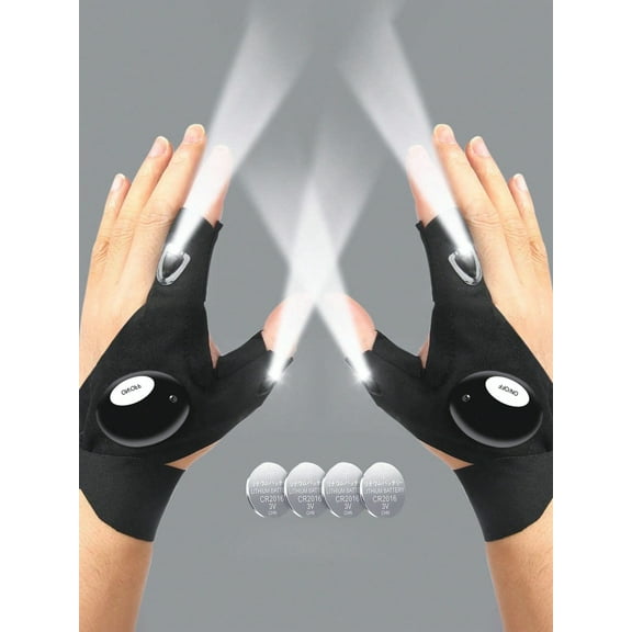 Hands-Free LED Light Gloves for Adults, Perfect for Dark Spaces, Camping Gear & Fixing Things