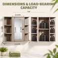 thumbnail image 6 of Ktaxon Wooden Bathroom Medicine Cabinet with Mirror Door & 8 Shelves, Wall Mounted Storage Organizer, Washed Gray, 6 of 15