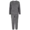 thumbnail image 5 of Cyglowse Womens Pajama Sets Fuzzy Pajamas Winter Warm Loungewear Soft Fleece Pjs 2 Piece Lady Plush Sleepwear Lounge Sets Dark Gray One Size, 5 of 5