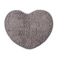 thumbnail image 3 of Mialoley Floor Mats Anti-Slip Solid Color Heart-Shaped Carpet Footcloth for Bathroom Living Room, 3 of 7