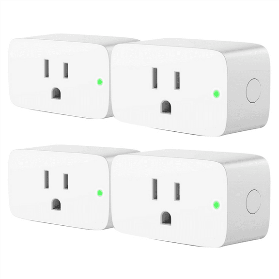 Smart Plug, Work with , , , ,Smart Home Automation, APP Remote Control,Schedule,4 Pack US Plug,4 * smart plugs,As Shown