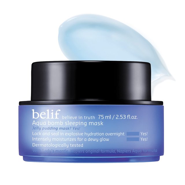 Mascarilla para dormir belif Aqua Bomb, hidratante nocturno, 75 ml