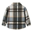 thumbnail image 5 of Atogsazn Toddler Baby Boys Plaid Shirt Casual Button Down Long Sleeve Flannel Shirts Fall Winter Clothes with Pocket Khaki 18-24 Months Fashion, 5 of 9