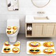 thumbnail image 1 of GOHAO Sun Character Funny Facial Expressions in Glossy Summer 3 Piece Bathroom Rugs Set Bath Rug Contour Mat and Toilet Lid Cover, 1 of 2