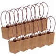 thumbnail image 1 of 10 cajas de papel kraft para flores, bolsas de regalo con asa, para arreglos florales y ramos., 1 of 6