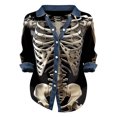 thumbnail image 4 of Bovemsi T Shirts for Women Comfort Denim Collar Front Patchwork Long Sleeve Button Detail Tops for Women Trendy XXL, 4 of 4