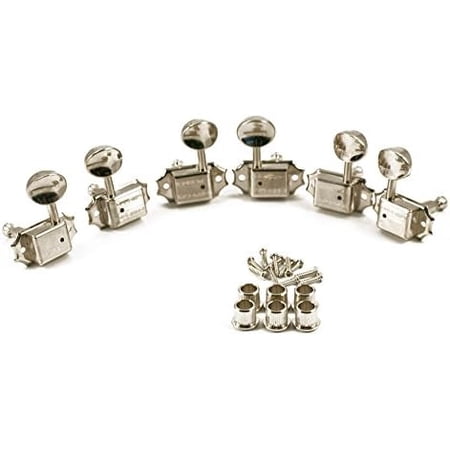 Traditional 3x3 Tuning Keys, Oval Buttons, Double Line$$Music