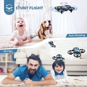 4DRC v8 Drone with 720P HD Camera for Adults and Children FPV Real-time Video, 3 Modular Batteries and Storage Bag, Blue