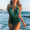thumbnail image 1 of WILLBEST Traje de Baño de Dos Piezas para Mujer, Traje de Baño de Cintura Alta con Lazo En La Espalda, Monokini Cruzado En La Parte delantera, Traje de Baño de 1 Pieza, 1 of 4