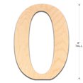 thumbnail image 2 of 6 Inch Wooden Number 0 Ready for Painting or Decorating, 2 of 4