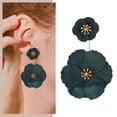 thumbnail image 3 of Pendientes colgantes de flores Laklulu, pendientes bohemios con colgante de pétalos de flores en capas, pendientes de tuerca con personalidad de estilo femenino, 3 of 5