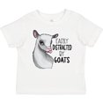 thumbnail image 3 of Inktastic Easily Distracted by Goats Cute Goat Boys or Girls Baby T-Shirt, 3 of 5