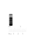 thumbnail image 5 of Brilliance Fine Jewelry Men's Black Two-Tone Tungsten Frozen Finish Step Edge 8MM Wedding Band - Men's Ring, 5 of 6