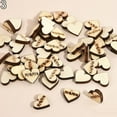 thumbnail image 2 of Yesbay Rustic Wooden 100pcs Wood Love Heart Stars Wedding Table Scatter Decoration Crafts,Wooden Pieces, 2 of 7
