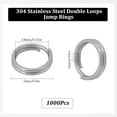 thumbnail image 2 of 1 Box 1000Pcs 5mm Silver Jump Ring Stainless Steel Split Rings Bulk Double Loops Round Small Metal Rings Connectors for Jewelry Making Supplies DIY Necklaces Bracelets Earrings Keychains, 2 of 6