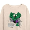 thumbnail image 3 of Marvel Hulk - Smash Through Wall - Women's French Terry Pullover Sweatshirt, 3 of 5