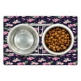 thumbnail image 1 of Navy and Blush Pet Mat for Food and Water, Tropical Flower Bouquets and Flying Hummingbirds Tiny Little Hearts, Non-Slip Rubber Mat for Dogs and Cats, 18" X 12", by Ambesonne, 1 of 2