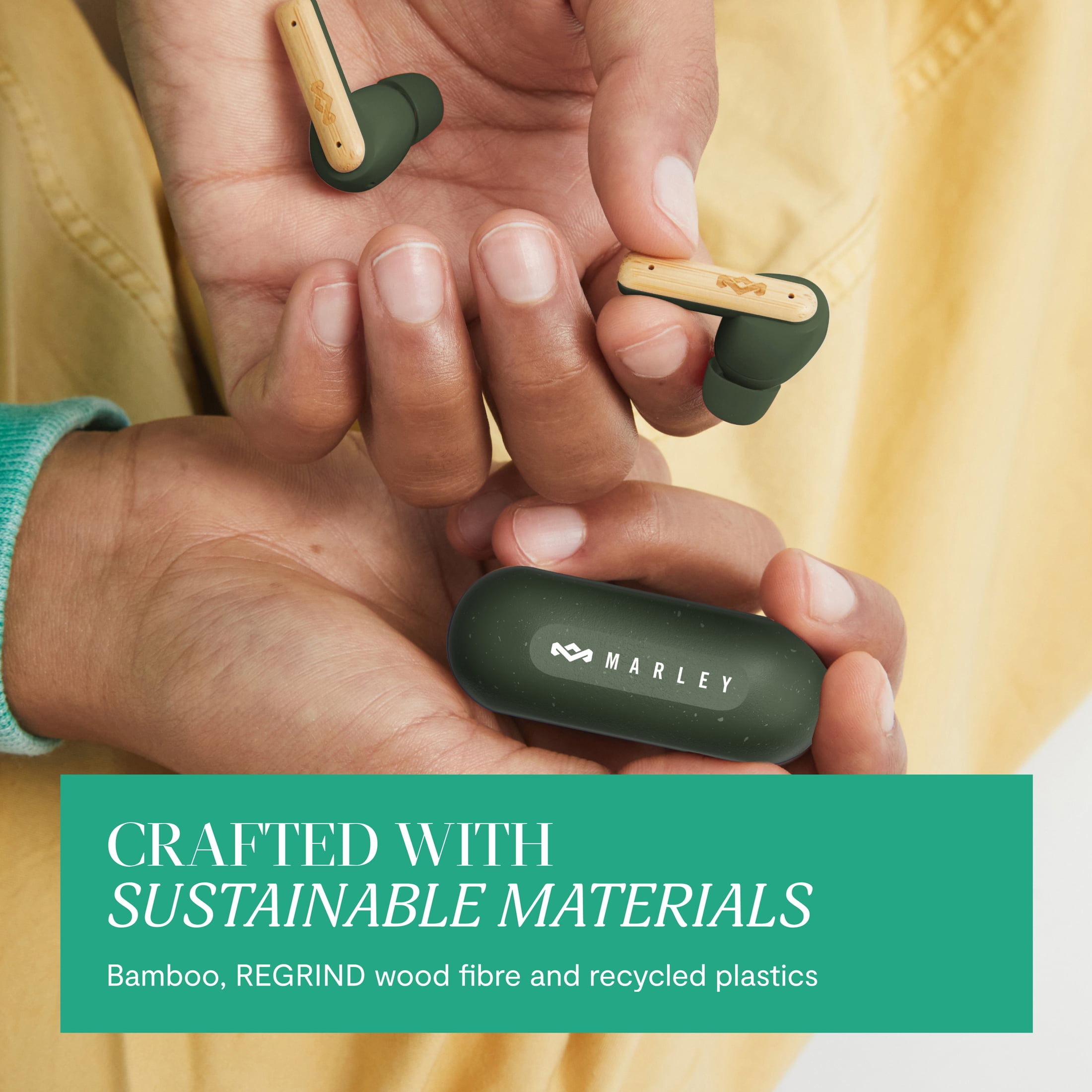 House of Marley Little Bird True Wireless Earbuds - Green