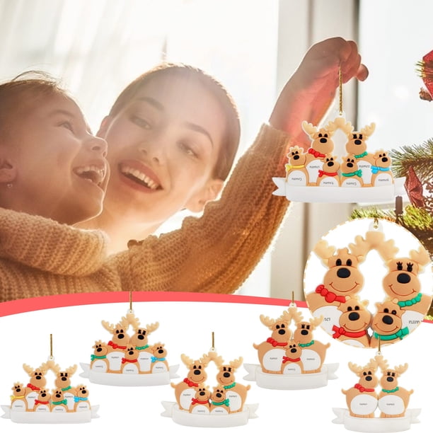 Fiudx Ofertas Relámpago Recuerdos Navideños Personalizados Para Decoración De Árboles De Navidad En Trineo Familiar