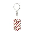 thumbnail image 2 of Uemuo Hand Drawn Strawberry Pattern Rectangular Metal Keychain - Durable, Stylish, and Personalized Key Ring for Men and Women,Engraved Keychain,Gift Slim Sturdy Keychain, 2 of 7
