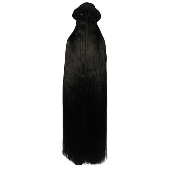 HPO Adult Unisex Age Cousin Itt Dapper Creature Premium Halloween Wig, Synthetic Fiber-Black