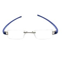 RSINC Rimless frame/eyeglass/Spectacle, Optical, Prescription, For Men And Women, Modern, Unisex, Business, Collage, Fashion, School, Ladies, Sports Tag Silver Blue 5069-51-18-140 TAG A11