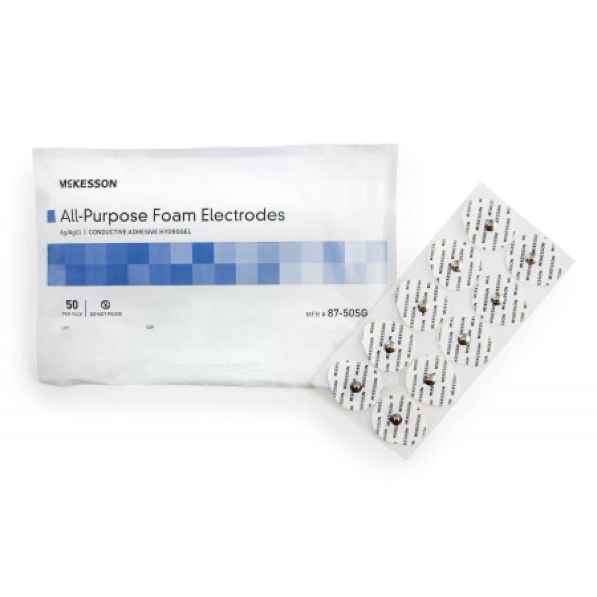 McKesson EKG Snap Electrode Monitoring NonRadiolucent Pack of 50