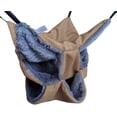 thumbnail image 4 of Small Animals Warm Plush Triple Bunkbed Hammock Cage Hanging Hammocks Bed Hideout for Rat Sugar Glider Ferret Squirrel, 4 of 5