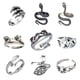 thumbnail image 1 of 9 Pieces Hip Hop Animal Rings Set Statement Exaggerate for Men Birthday Prom, 1 of 5