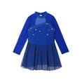 thumbnail image 4 of Aislor Youth Girls Shiny Long Sleeves Figure Ice Skating Leotard Ballet Dress, 4 of 7