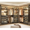 thumbnail image 2 of Homieasy 12-Drawer Customizable L-Shaped Closet System ,8.5-11.5 Ft with 4 Hanging Rods & 3 Tower,Gray Oak, 2 of 7