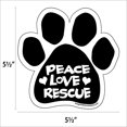 thumbnail image 2 of Peace Love Rescue Paw Magnet, 2 of 3
