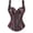 Purple, variant on Corset Top Women Lingerie Bustier Zipper Strap Plus Size Ladies Basques Black 4XL